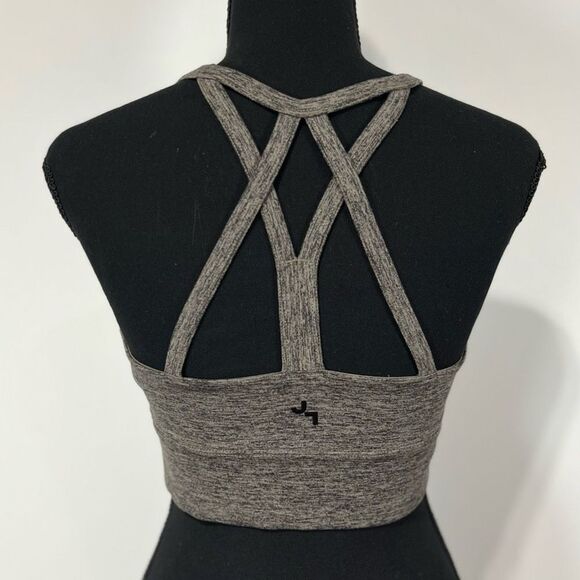 JoyLab Strappy Sports Bra Size XS Women’s Heathered Tan Grey - Picture 1 of 9